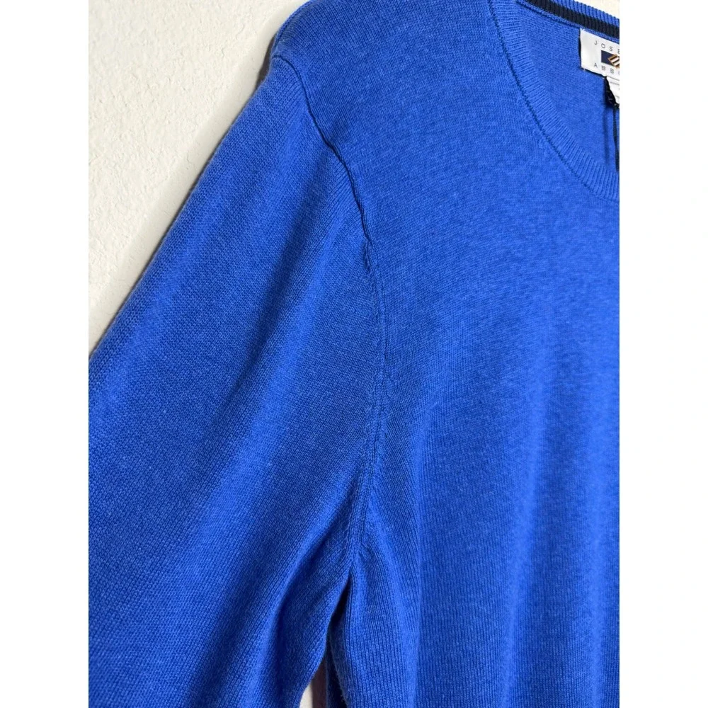 New Joseph Abboud Sweater‎ Mens Medium Royal Blue Pima Cotton Crew Neck Pullover